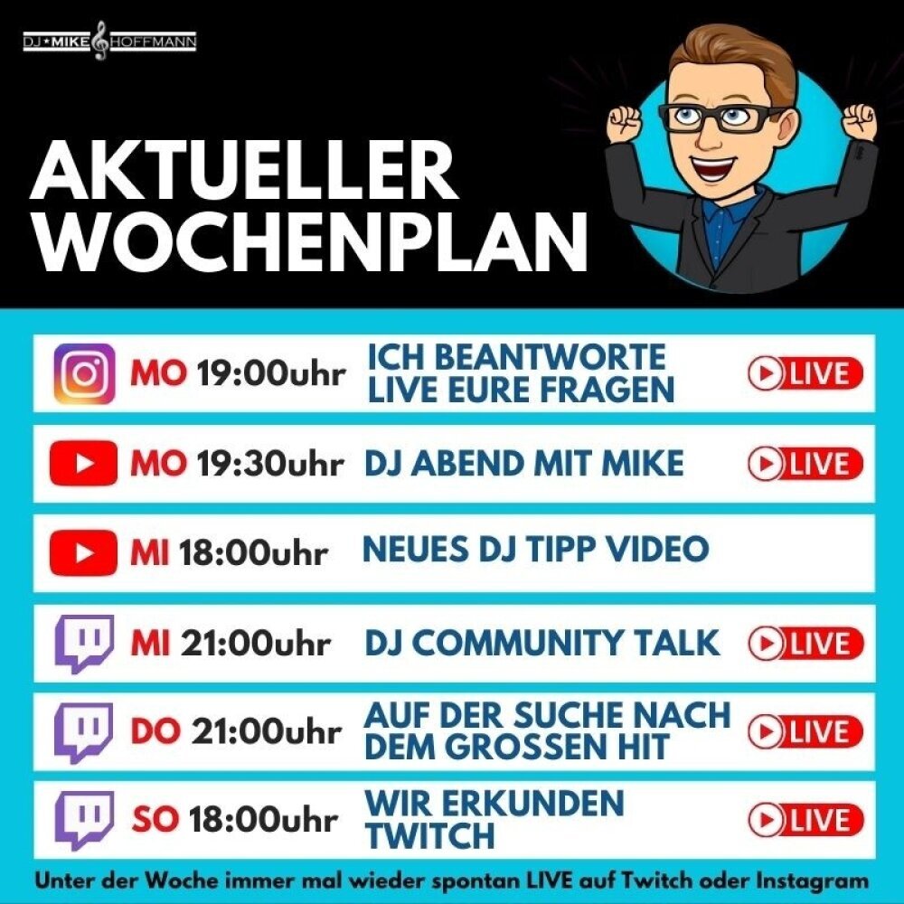 Aktueller Wochenplan