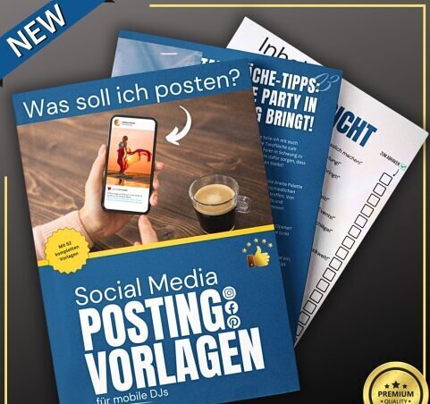 Social Media Planer für DJs - 52+3 Posting Vorlagen